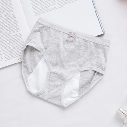 素色無痕 棉質生理褲M-XL【G2703褲 灰色】0208